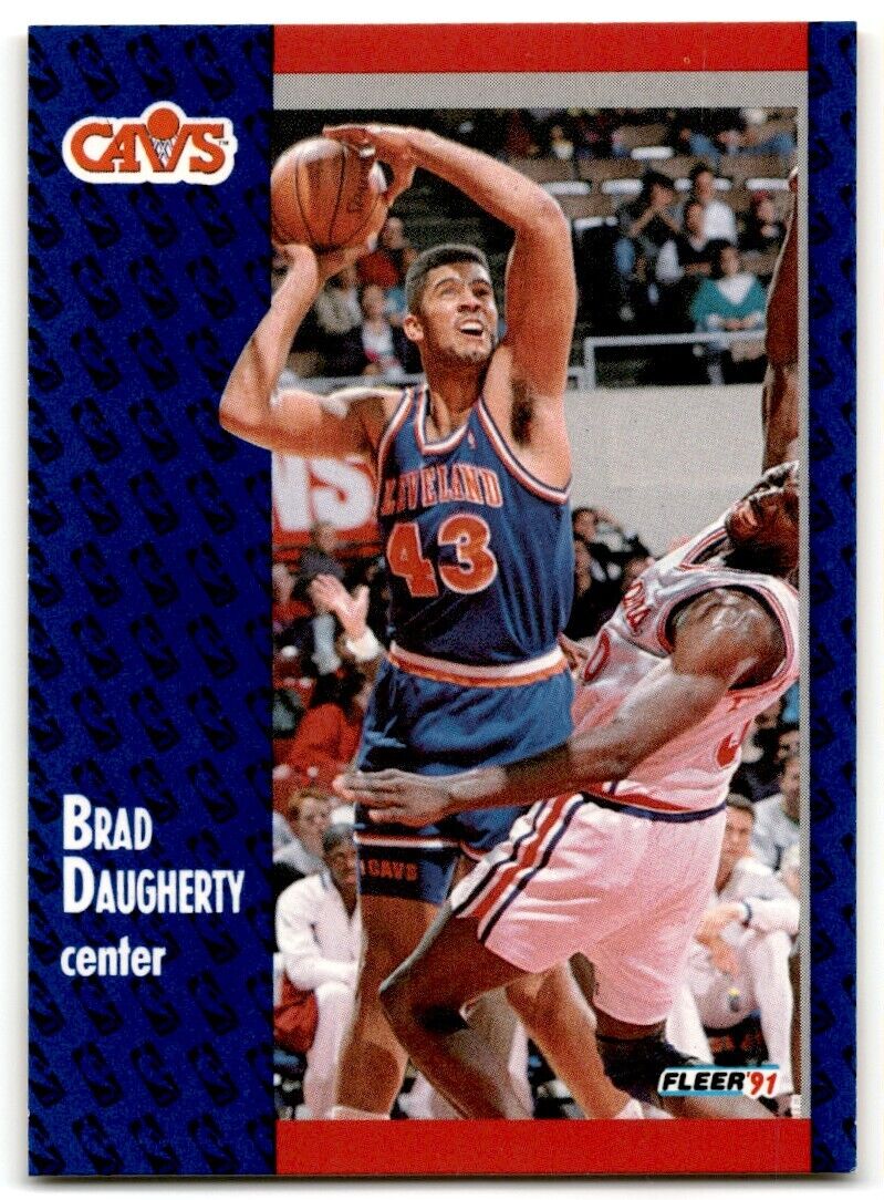 1991-92 Fleer Brad Daugherty Cleveland Cavaliers #34