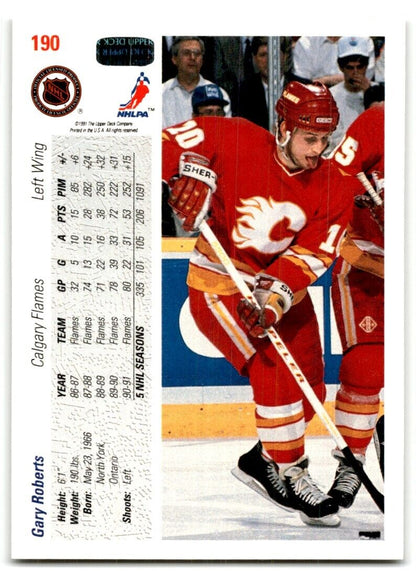 1991-92 Upper Deck Gary Roberts Calgary Flames #190