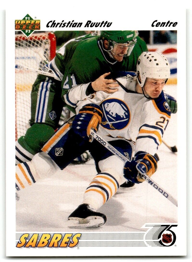 1991-92 Upper Deck French Christian Ruuttu Buffalo Sabres #104