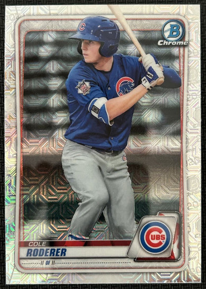 2020 Bowman Chrome Prospects Cole Roederer Chicago Cubs #BCP-206