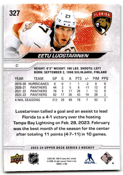 2023-24 Upper Deck Eetu Luostarinen Florida Panthers #327