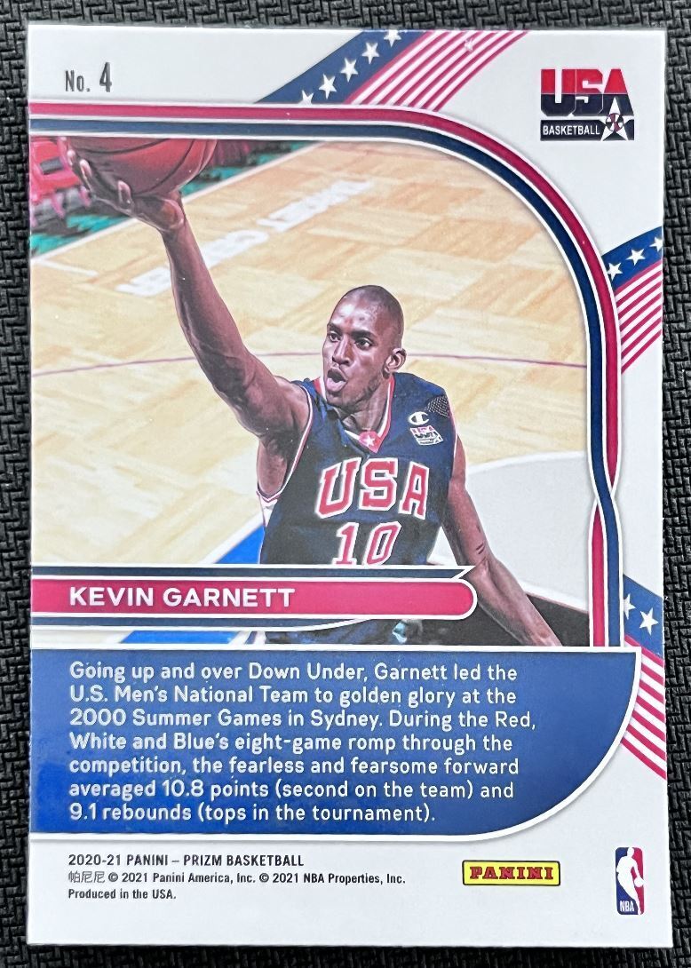 2020-21 Panini Prizm Kevin Garnett Team USA #4