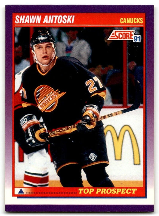 1991-92 Score American Shawn Antoski Vancouver Canucks #323