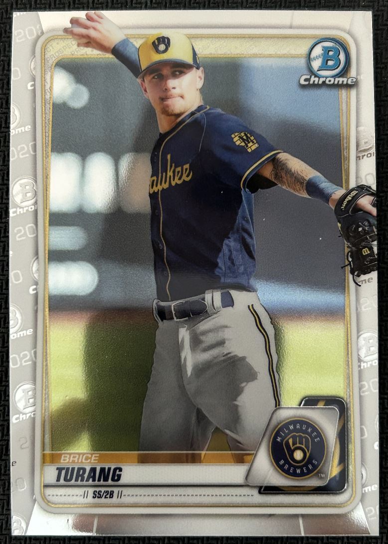 2020 Bowman Chrome Prospects Brice Turang Milwaukee Brewers #BCP-35