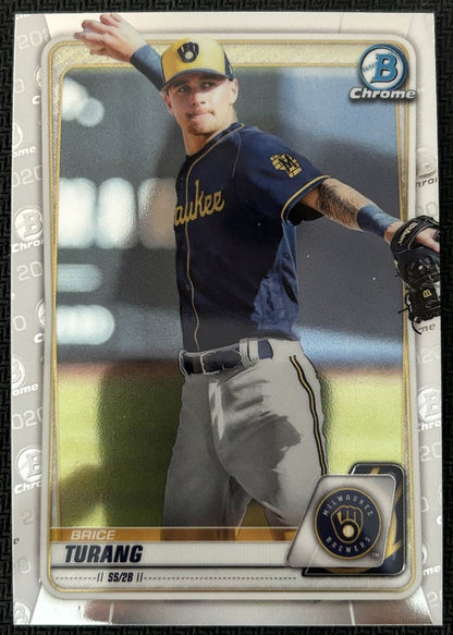 2020 Bowman Chrome Prospects Brice Turang Milwaukee Brewers #BCP-35