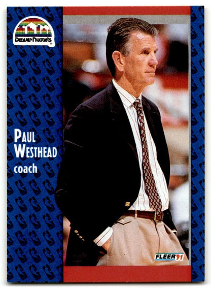 1991-92 Fleer Paul Westhead Denver Nuggets #53