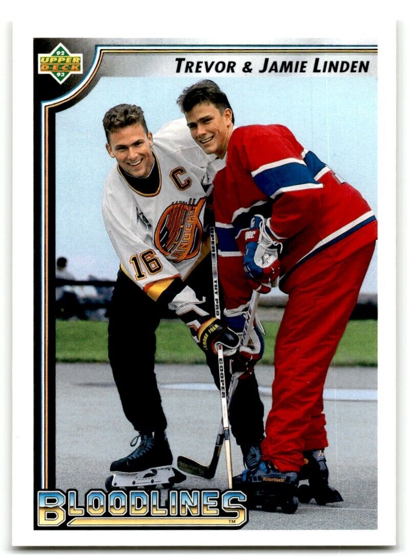 1992-93 Upper Deck Trevor Linden/Jamie Linden Vancouver Canucks/Spokane Chiefs