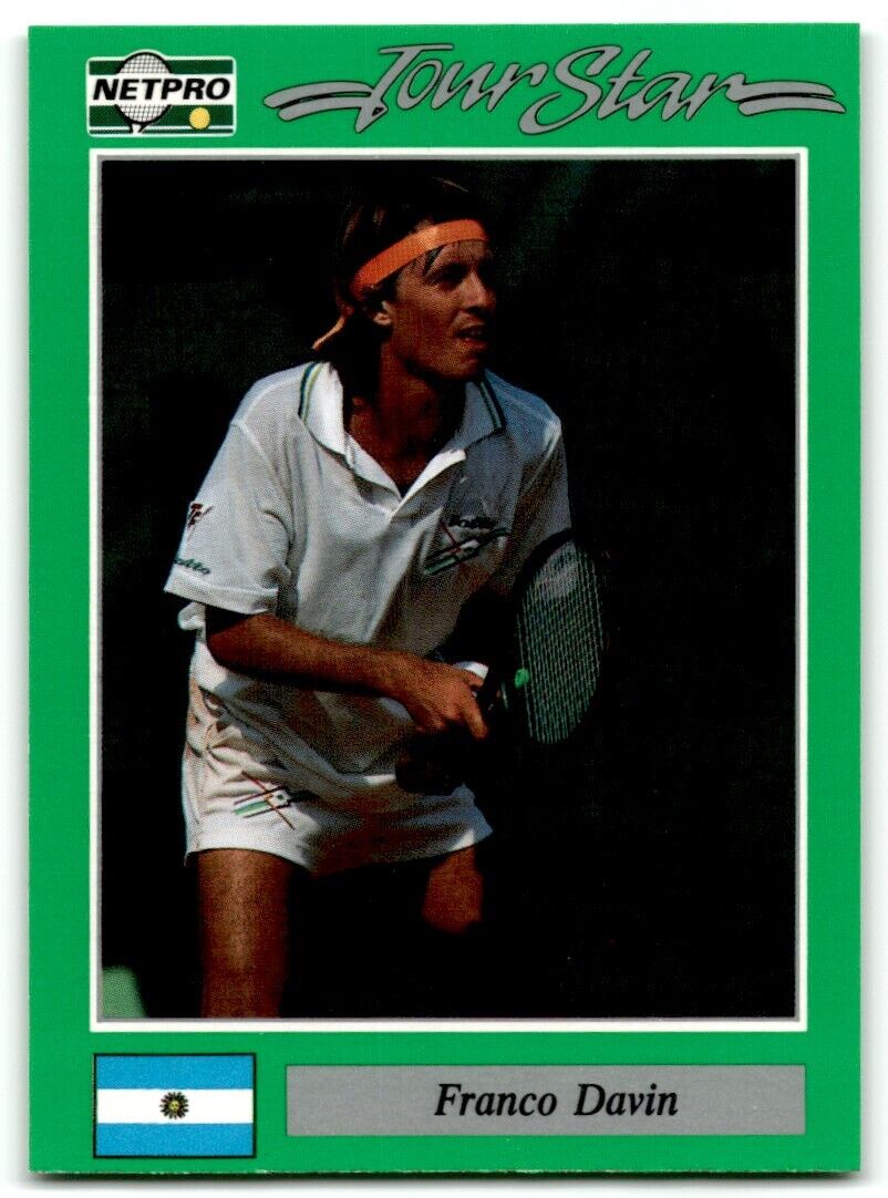 1991 Protennis player Cards Netpro Tour Star Franco Davin #89