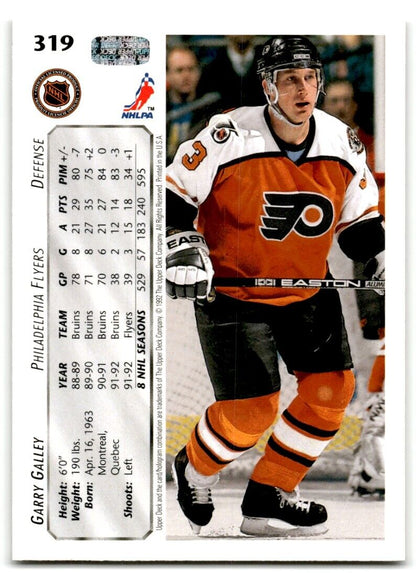 1992-93 Upper Deck Garry Galley Philadelphia Flyers #319