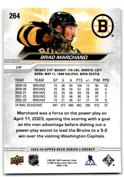 2023-24 Upper Deck Brad Marchand Boston Bruins #264