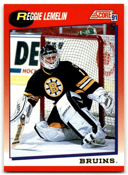 1991-92 Score Canadian Bilingual Reggie Lemelin Boston Bruins #127