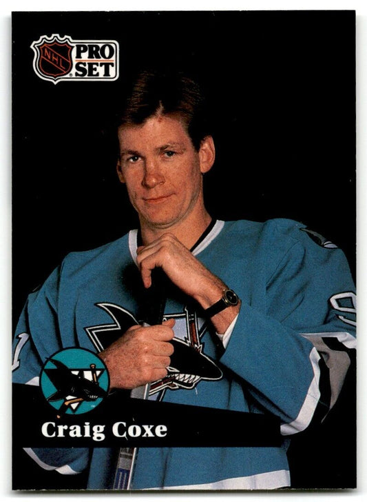 1991-92 Pro Set Craig Coxe San Jose Sharks #329