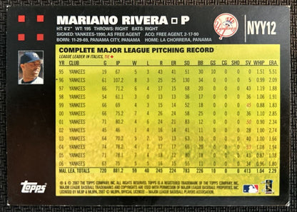 2007 Topps Mariano Rivera New York Yankees #570