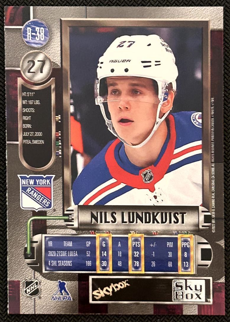 2021-22 Skybox Metal Universe 1997-98 Retro Rookies Nils Lundkvist Rookie New