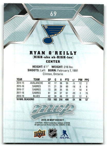 2019-20 Upper Deck MVP Ryan O'Reilly St. Louis Blues #69