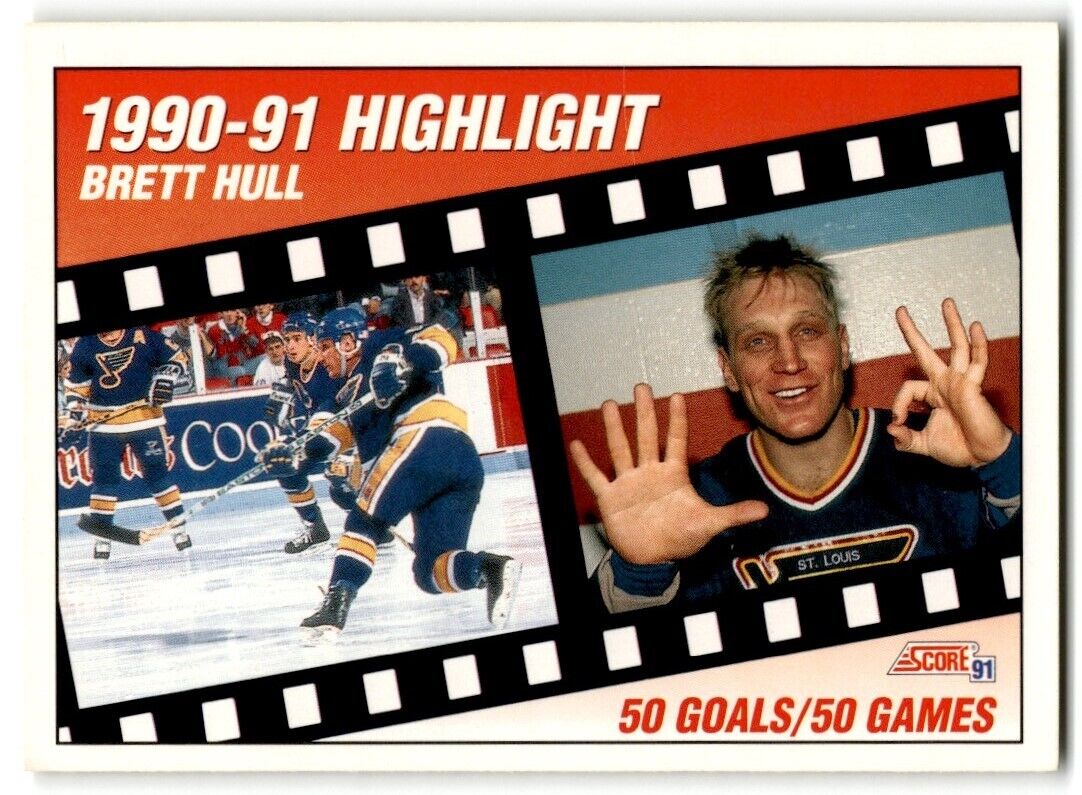 1991-92 Score Canadian Brett Hull St. Louis Blues #302