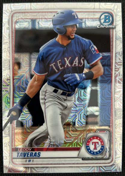 2020 Bowman Chrome Prospects Mojo Leody Taveras Texas Rangers #BCP-188