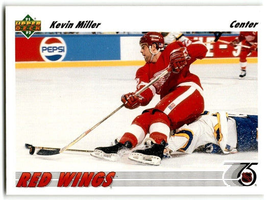 1991-92 Upper Deck Kevin Miller Detroit Red Wings #142