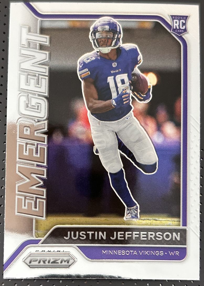 2020 Panini Prizm Emergent Rookie RC Justin Jefferson Rookie Minnesota Vikings