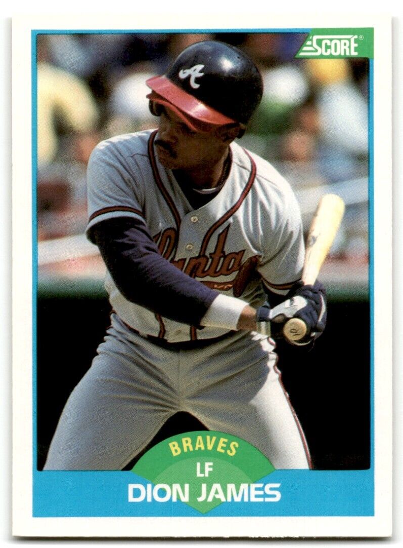 1989 Score Dion James Atlanta Braves #163