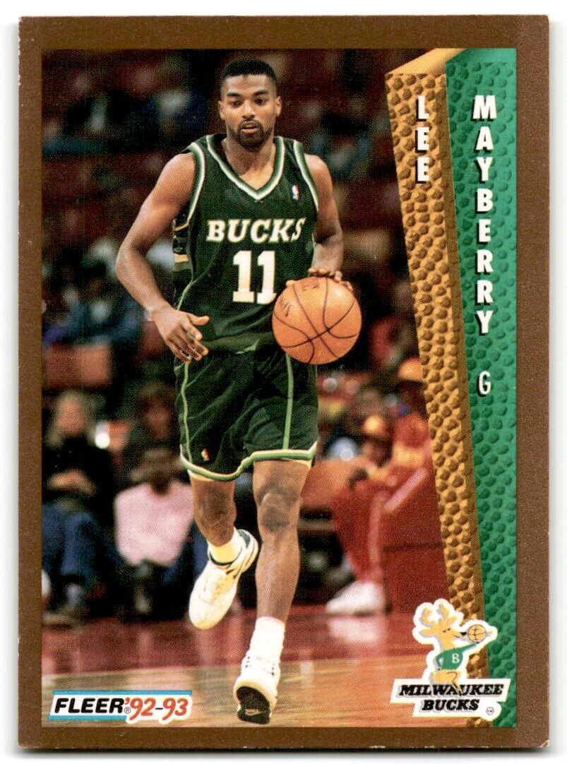 1992-93 Fleer Lee Mayberry Rookie Milwaukee Bucks #375