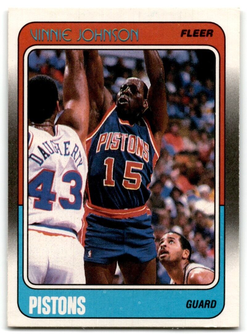 1988-89 Fleer Vinnie Johnson Detroit Pistons #41