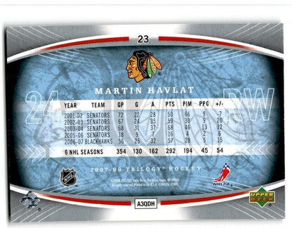 2007-08 Upper Deck Trilogy Martin Havlat Chicago Blackhawks #23