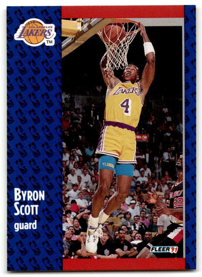 1991-92 Fleer Byron Scott Los Angeles Lakers #102