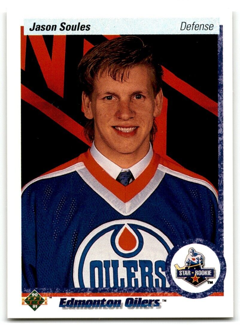 1990-91 Upper Deck Jason Soules Rookie Edmonton Oilers #75