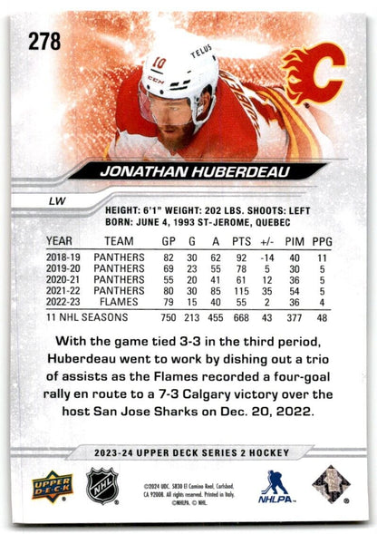 2023-24 Upper Deck Jonathan Huberdeau Calgary Flames #278