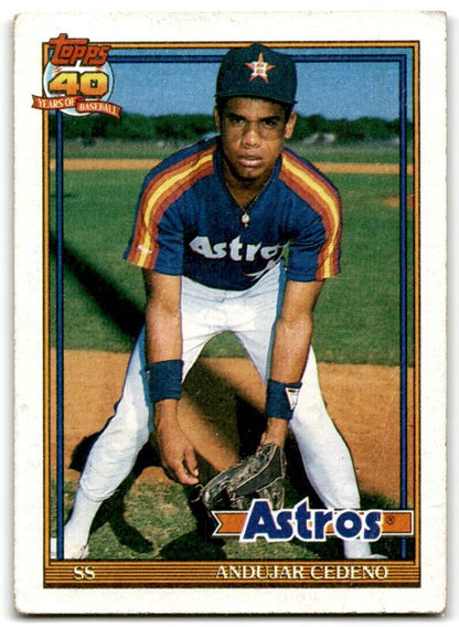 1991 Topps Andujar Cedeno Houston Astros #646