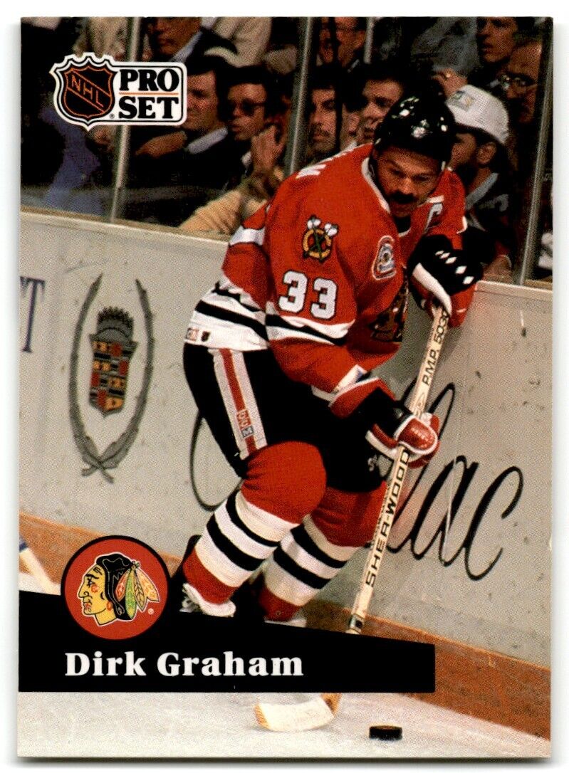 1991-92 Pro Set French Dirk Graham Chicago Blackhawks #51