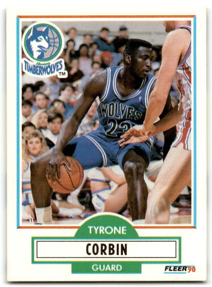 1990-91 Fleer Tyrone Corbin Minnesota Timberwolves #113