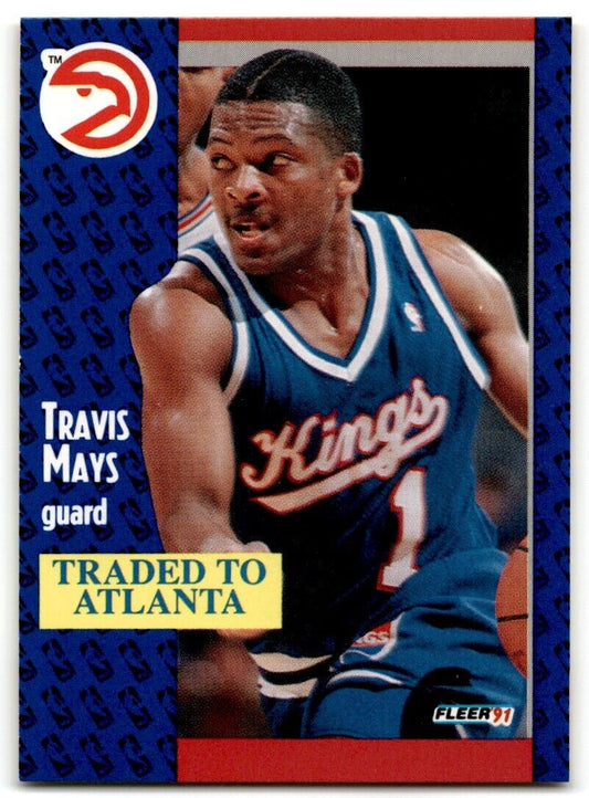 1991-92 Fleer Travis Mays Atlanta Hawks #177