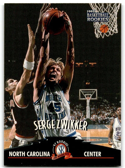 1997-98 Score Board Rookies Serge Zwikker North Carolina Tar Heels #55