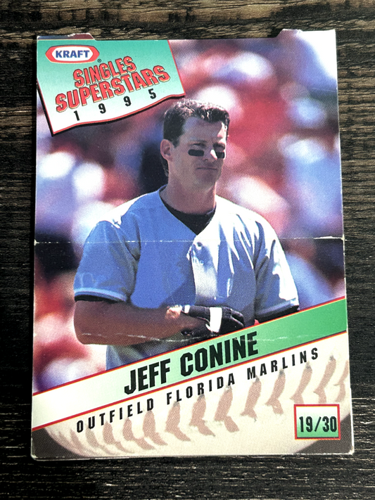 1995 Kraft Singles Superstars Jeff Conine Florida Marlins Baseball Card