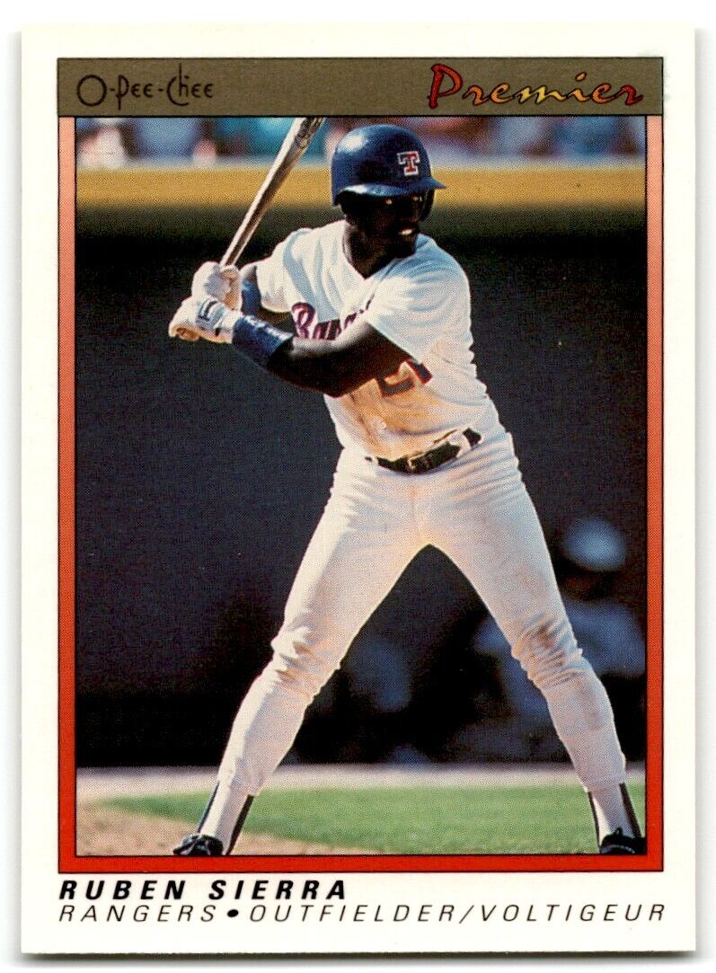 1991 O-Pee-Chee Premier Ruben Sierra Texas Rangers #109