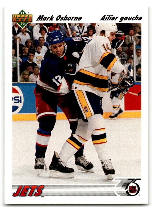 1991-92 Upper Deck French Mark Osborne Winnipeg Jets #296