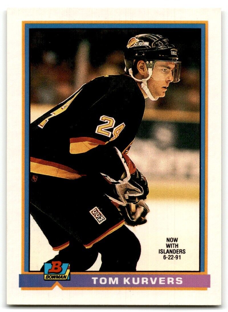 1991-92 Bowman Tom Kurvers New York Islanders #319