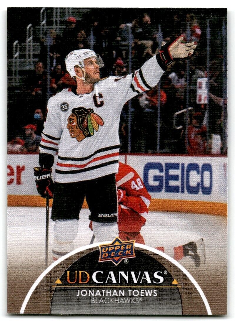 2021-22 Upper Deck UD Canvas Black Jonathan Toews Chicago Blackhawks #C289