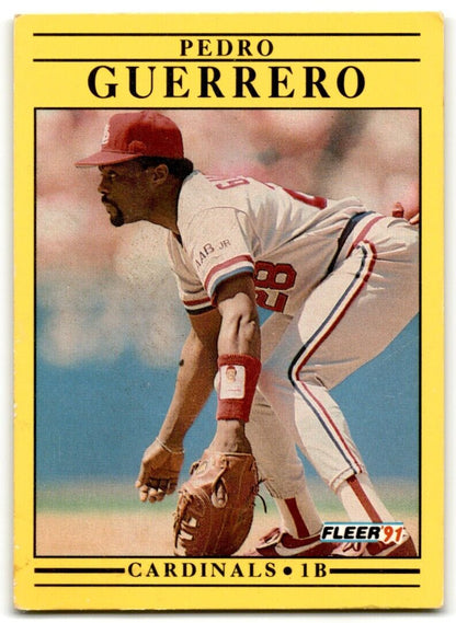 1991 Fleer Pedro Guerero St. Louis Cardinals #634