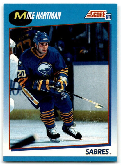 1991-92 Score Canadian Mike Hartman Buffalo Sabres #454