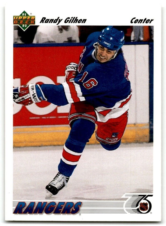 1991-92 Upper Deck Randy Gilhen New York Rangers #603