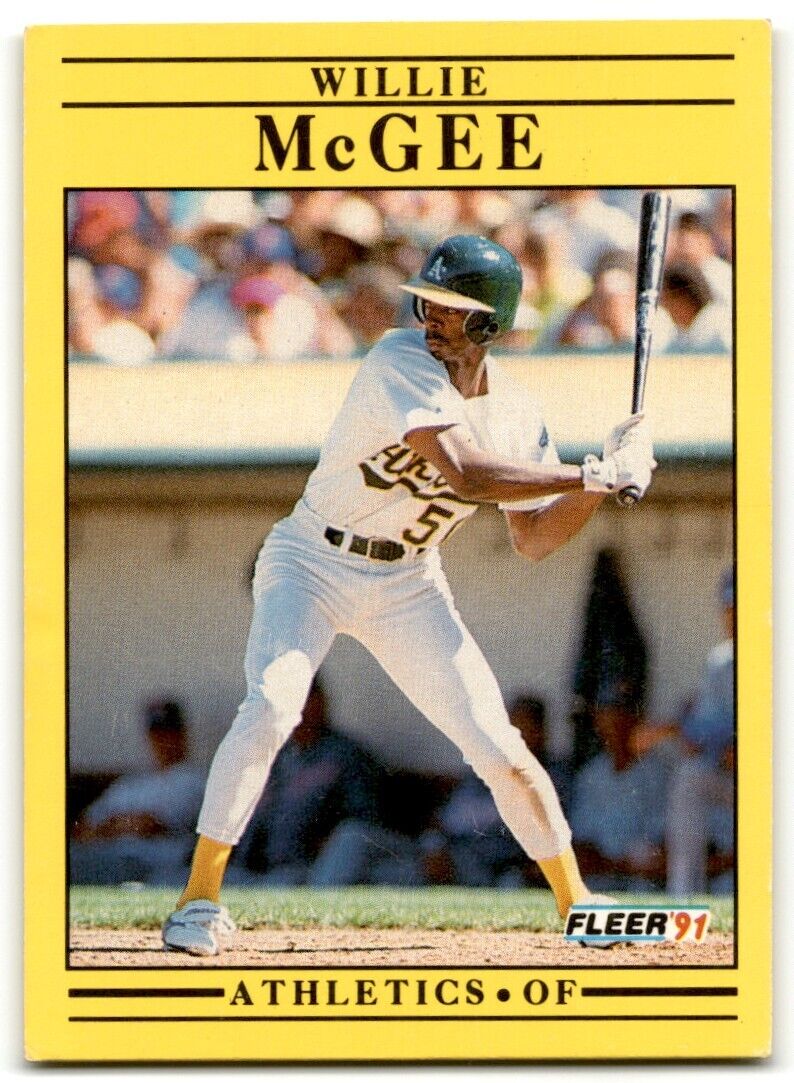 1991 Fleer Willie McGee Oakland Athletics #16