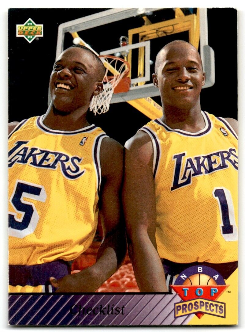 1992-93 Upper Deck NBA Top Prospects Checklist TP, CL Los Angeles Lakers #455