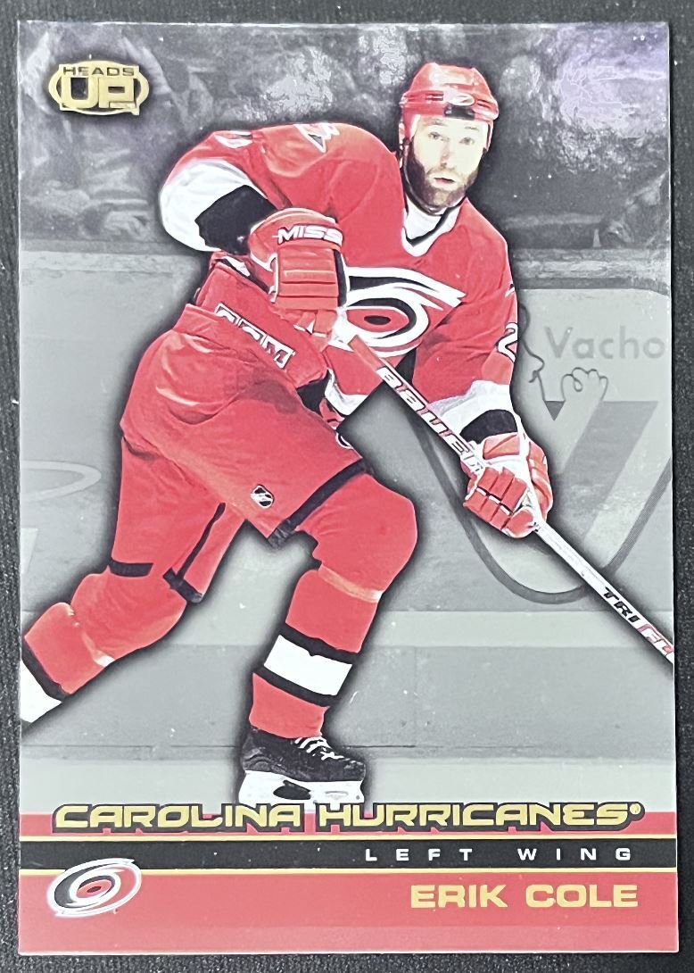 2002-03 Pacific Heads Up Erik Cole Carolina Hurricanes #19