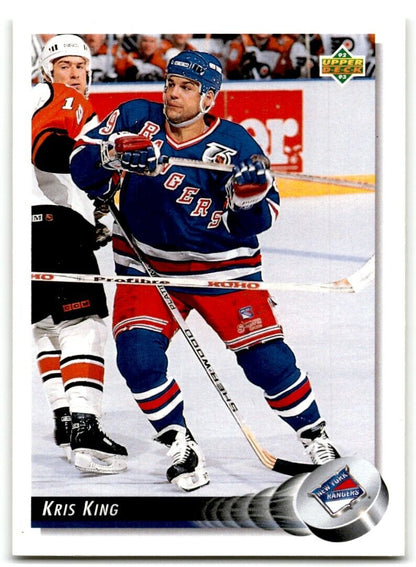 1992-93 Upper Deck Kris King New York Rangers #78