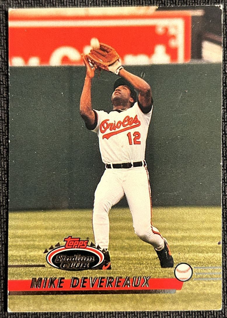 1993 Topps Stadium Club Mike Devereaux Baltimore Orioles #56