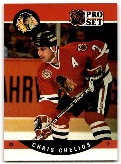 1990-91 Pro Set Chris Chelios Chicago Blackhawks #427