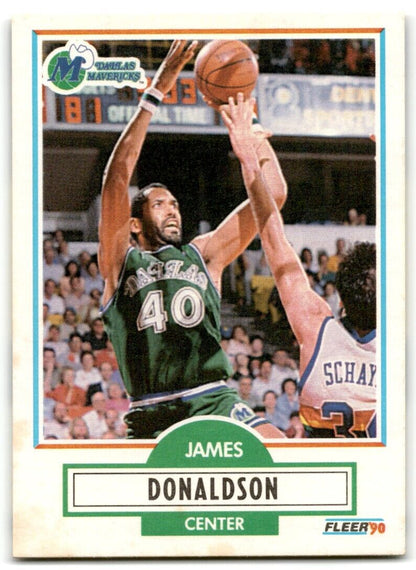 1990-91 Fleer James Donaldson Dallas Mavericks #41